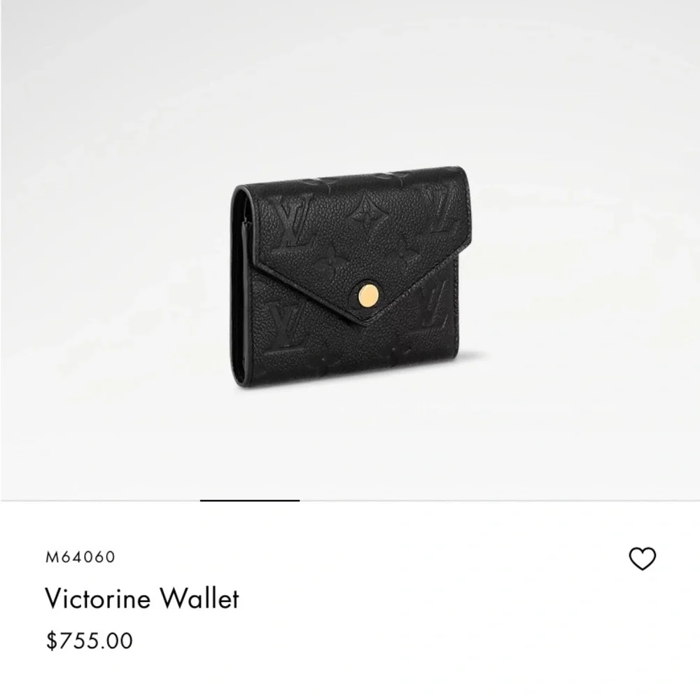 Louis Vuitton Victorine Black Embossed Monogram Wallet - Picture 5 of 16